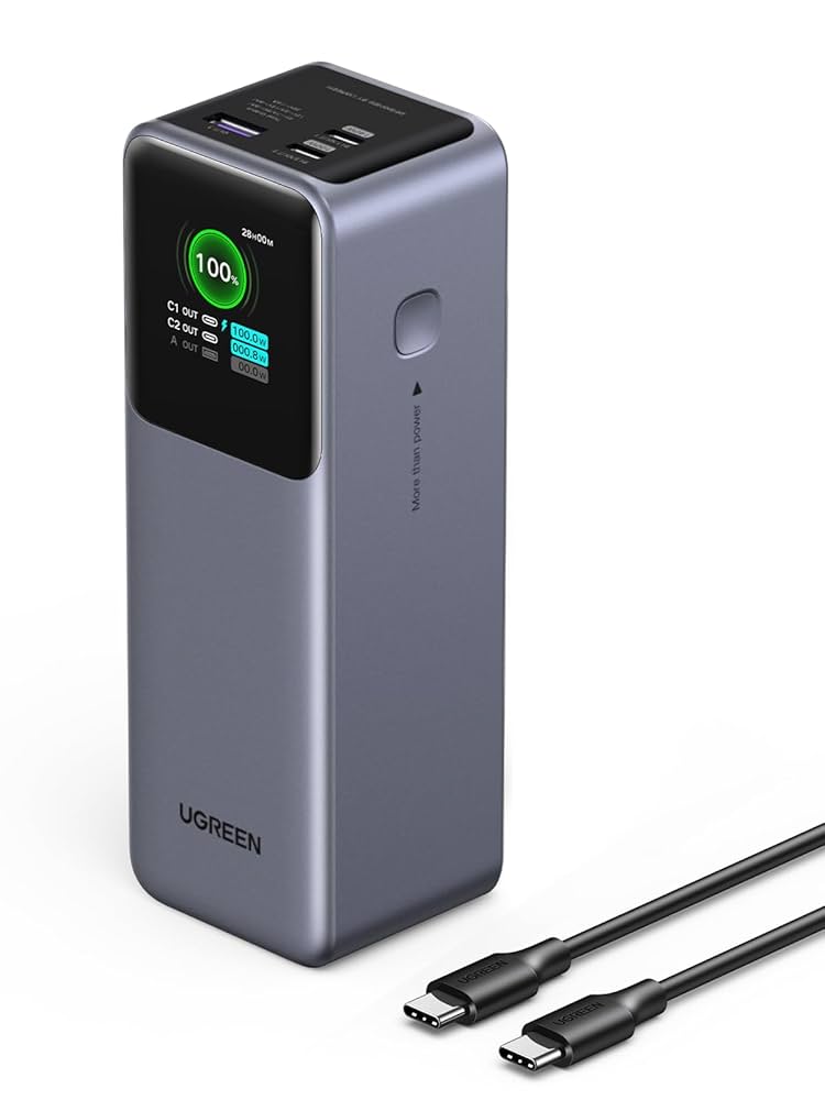 UGREEN Nexcode 25000mAh パワーバンク 200W Powerful 25000mAh power bank with smart display and fast